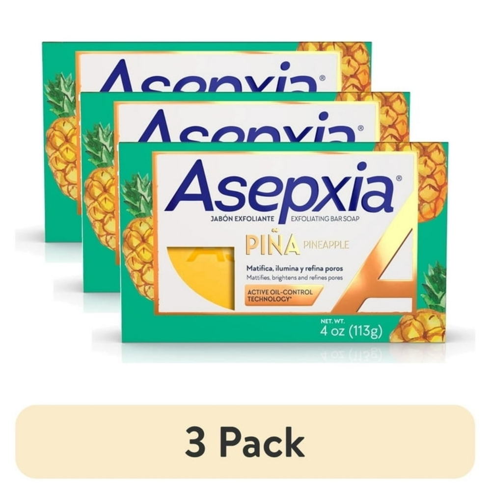 3 Exfoliating Bar Soaps with Pineapple Enzyme for Oily Acne Blemish Teenage Skin